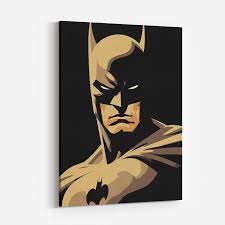 Batman Brown Ilration Art Print