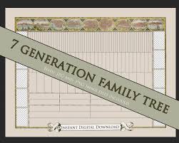 7 generation printable genealogy chart