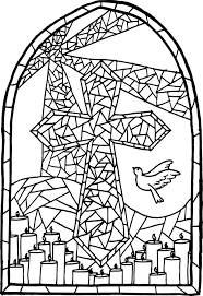 Holy Cross Stained Glass Coloring Book
