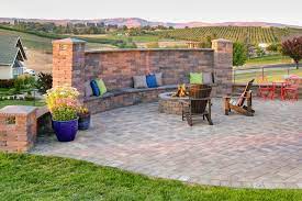Paving Stone Patio Bench Layout Options