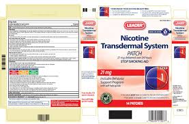 Leader Nicotine Transdermal System Step 1 Patch Extended