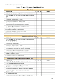 Home Inspection Checklist To Do List Template Construction