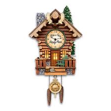 Cabin Retreat Illuminated Wall Clock Featuring Incredible Details Including An Adirondack Chair Fishing Gear Hanging Weights Shaped Like Pinecones