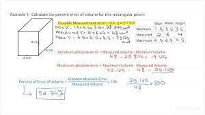 Determine Percent Error Of Volume