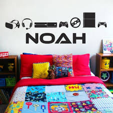 personalised name boys wall art sticker
