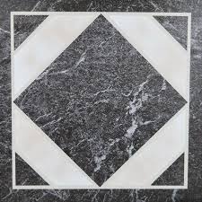 Marble Effect Vinyl Floor Tiles Grey