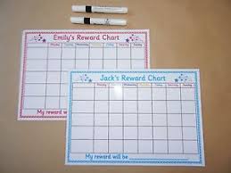 Details About Reward Charts X2 Childrens Personalised Reward Chart A4 Laminated Chart
