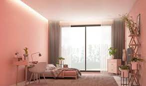 color of curtains go with pink walls