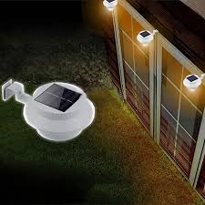 solar powered led fence light outdoor