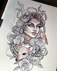 Mother Nature neotraditional ladyface tattoo design #tattoo #ink #tattoos  #tattoosforwoman #prettylady… | Greek mythology tattoos, Artemis tattoo,  Mythology tattoos