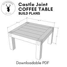 Outdoor Coffee Table With Castle Joints