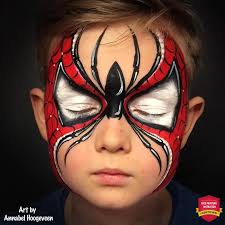 cool spiderman face paint tutorial