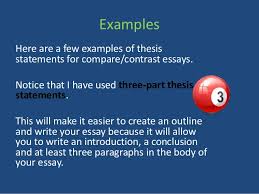 How To Write A Comparison Essay Thesis Statement