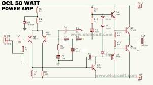 This is the circuit design of 1000w stereo audio amplifier. Ocl Power Amplifier 50watt Electronic Circuit
