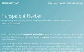 bootstrap transpa navbar csshint