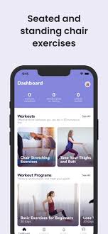 chair exercises workouts on the app