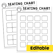 sub plans editable seating chart