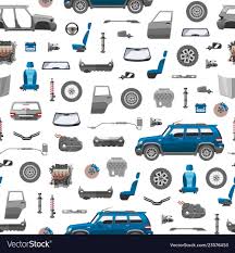 auto spare parts icons seamless pattern