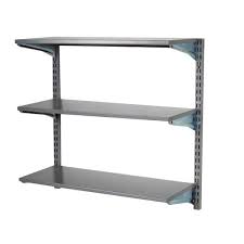 Triton S 33 In L X 31 5 In H Wall Mount Shelving Unit With 3 Steel Shelves Mounting Hardware