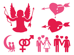 love and marriage icons vector art