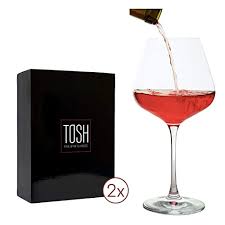 tosh red wine glasses set of 2