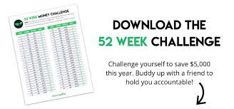 Accurate 52 Week Savings Challenge Chart Printable 52 Week