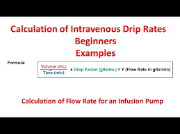 Intravenous Drip Rate Flow Rate For