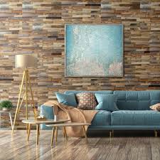 Natural Wood Stacked Wall Panels Get