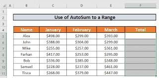 how to autosum horizontally in excel 4