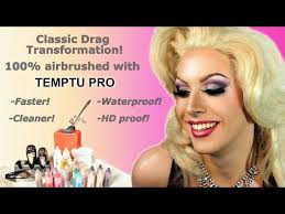 drag makeup tutorial with 100 airbrush