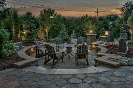 Rocky Mountain Patio With Rock