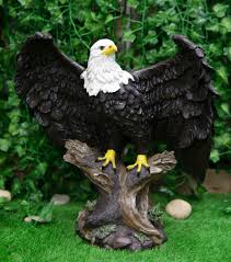 glory perching grand bald eagle statue