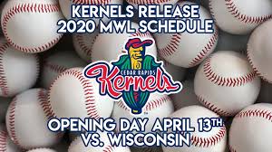 Kernels Release 2020 Midwest League Schedule Cedar Rapids