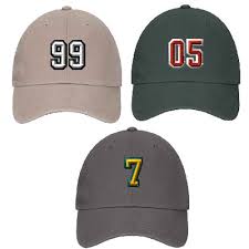 numbers baseball cap