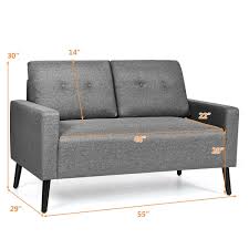 55 Inch Modern Upholstered Sofa Couch