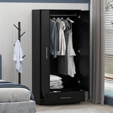 fufu a black 2 door wardrobe armoire