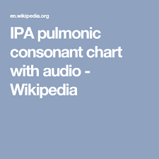 Ipa Pulmonic Consonant Chart With Audio Wikipedia Esl