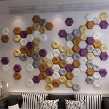 Creative 3d Leather Panel Hexagon Faux