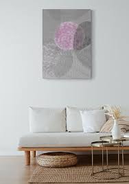 Poster Grey Pink Abstract 1 Door Eva