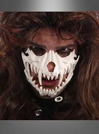 skeleton fangs mask white here at
