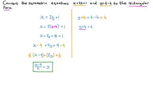 Parametric And Rectangular Equations