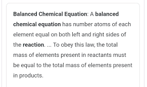 what is a balanced chemical equation