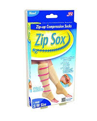 Zip Sox Compression Socks By Bulbhead Pair S M Nude