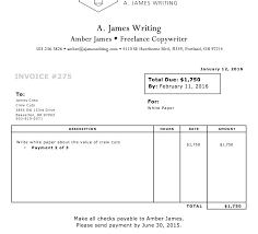 Invoice For Freelance Work Self Employed Invoice Template