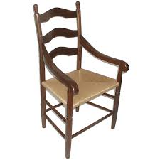 It includes the antique rustic ladder back chairs with rush seats and classic shape. Ladder Back Dining Arm Chair