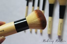 shany 7 piece bamboo makeup brush set