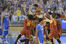 Although ucla would have liked to see him in a bruin uniform for two more years, westbrook's time in westwood was maximized, as he holds the record for most point guard darren collison was one of the scrappiest players in ucla men's basketball history. Usc Stuns Ucla 64 63 On Tahj Eaddy S Last Second Shot