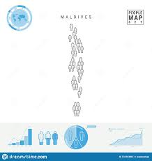 Maldives People Icon Map Stylized Vector Silhouette Of