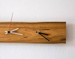 Dual Time Clock Wooden Dual Time Zone