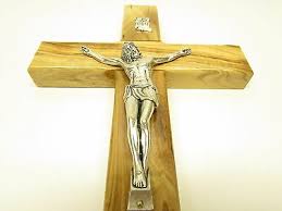 10 Large Olive Wood Crucifix Hanging